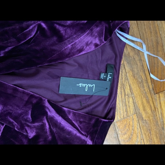 Lulus Velvet Wrap Dress - Picture 6 of 6